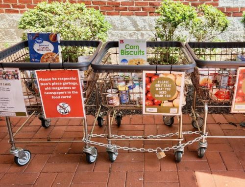 Laurel Public Library provides community food carts, hygiene station