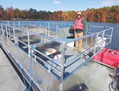 Newly acquired custom pontoon doubles passenger accommodation at Trap Pond