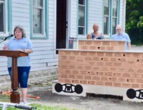 Delmar Historical and Arts Society holds dedication for brick display, flag pole